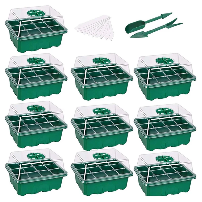 

10 шт., влажное семейное блюдо для растений, 12 Ячеек