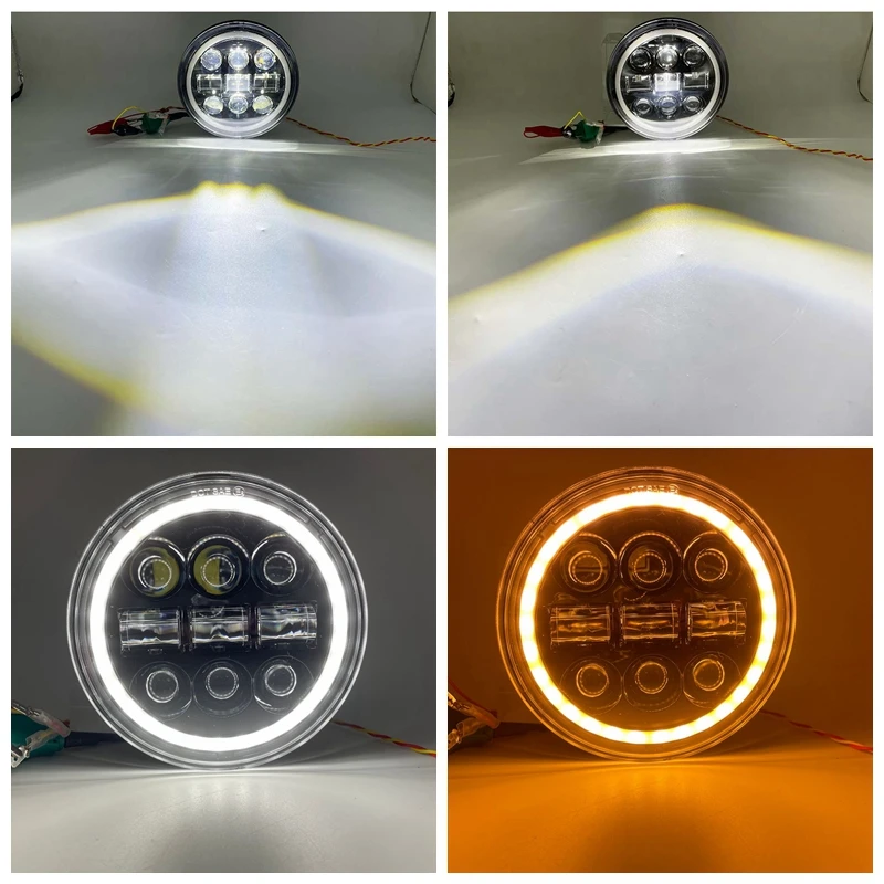 5 75-дюймовый светодиодный мотоциклетный проектор DRL дальнего/ближнего света для H
