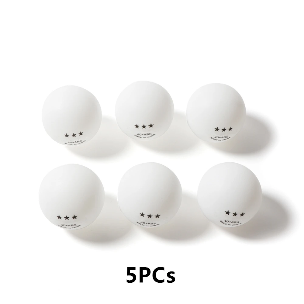 5PCs White 5/10 шт. Профессиональный мячи для настольного тенниса, 3 звезды, 2,8g 40+ мм ABS Пластик мяч для пинг-понга тренировочные ракетки для занятий спортом 2 цвета - Цвет: 5PCs White