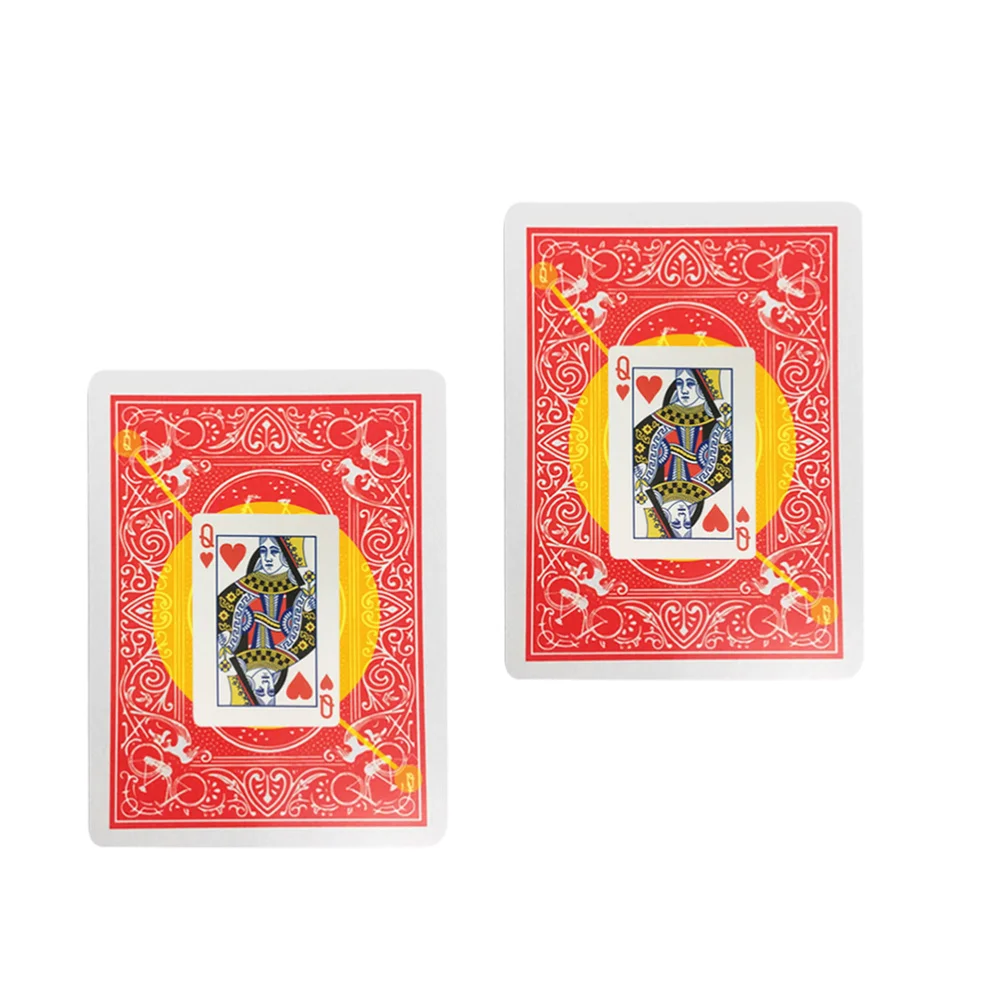 2 Pcs Perspective Card Magic Prop Funny Tricks Secret Mark Playing Cards Tools Stage Performace Accessory (Red) | Игрушки и хобби