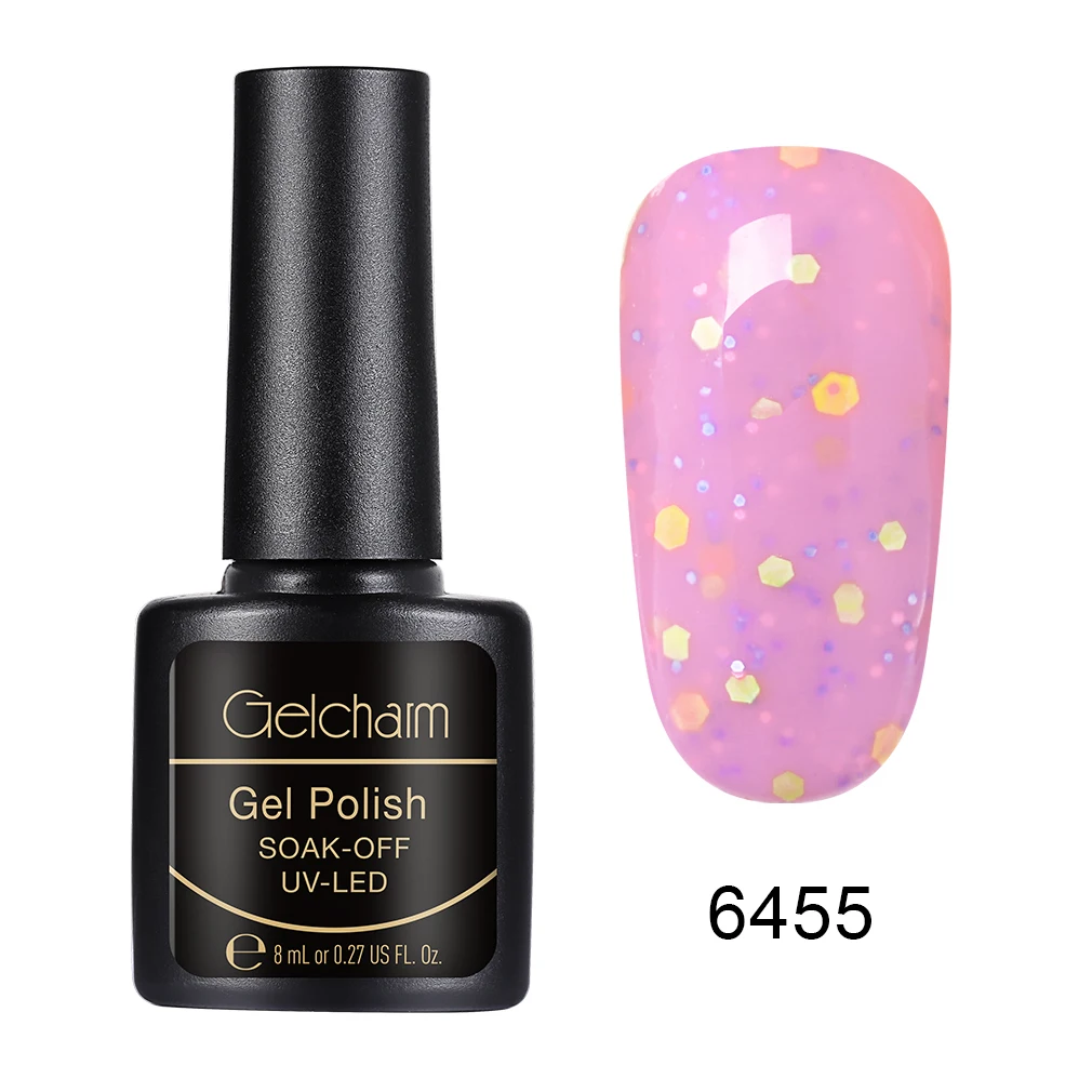 Gelcharm 8 мл сыр конфеты УФ-гель для ногтей используется с молочного цвета гель лак Полупостоянный все для маникюра дизайн ногтей гель - Цвет: 6455