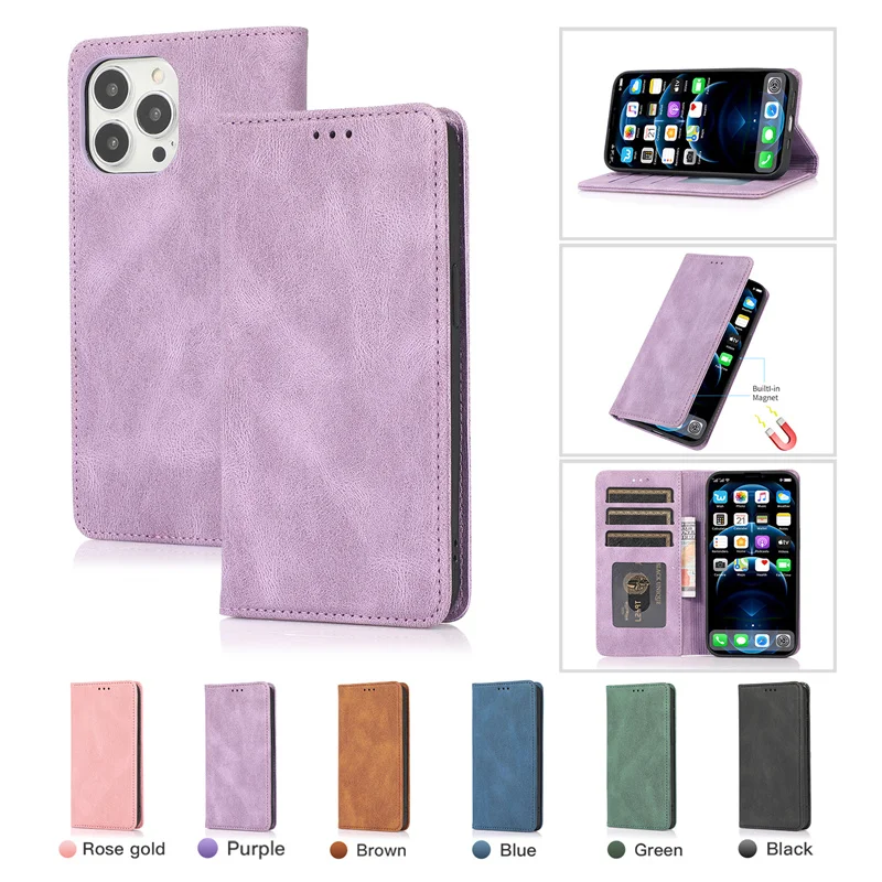 

For iPhone 13 Case PU Flip Leather Case For iPhone 12 11 11ProMax X XS XR XSMax SE2020 6 7 8 Plus Stand Wallet Card Pocket Cover