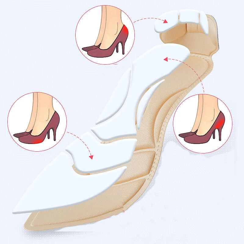 1 Pair Women Solid Color High Heel Shoes Insole Post Back Soft Breathable Anti-slip for Ladies Pad Hot Sale | Обувь