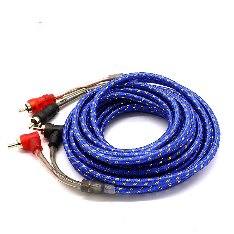 

Vancord Car modified signal cable 5m pearl blue car audio cable for TV PC Amplifiers DVD Speaker Wire wired