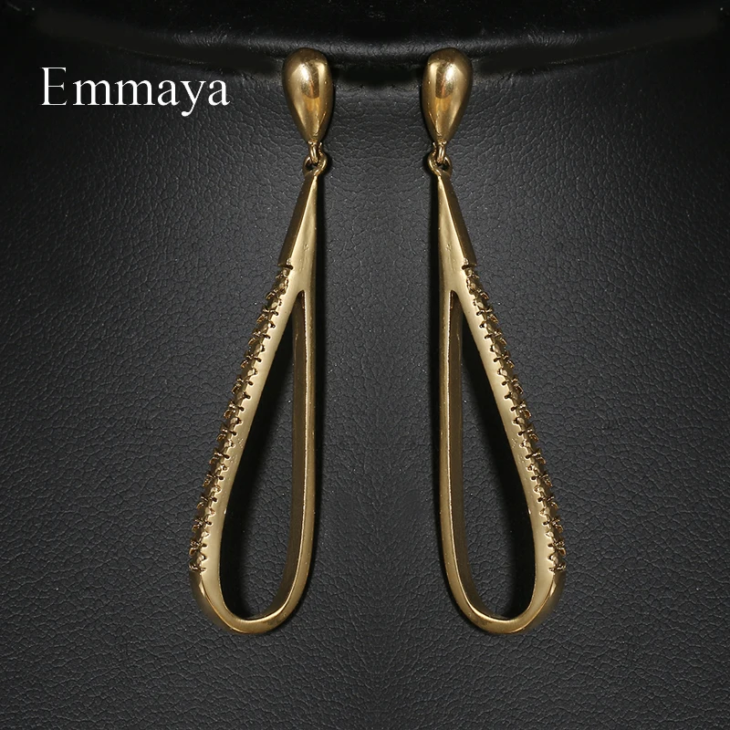 

Новое поступление, элегантные длинные серьги Emmaya золотого цвета с цирконием в стиле панк для женщин, модная Изысканная вечерняя одежда с вы...