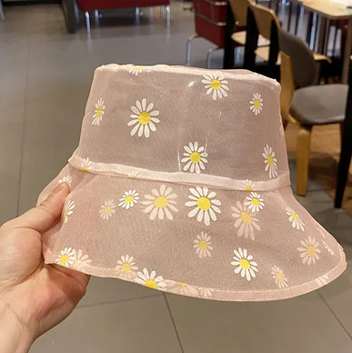 

Fisherman hat, female basin hat, summer thin section, small daisy forest, gauze hat, light and breathable sunshade hat