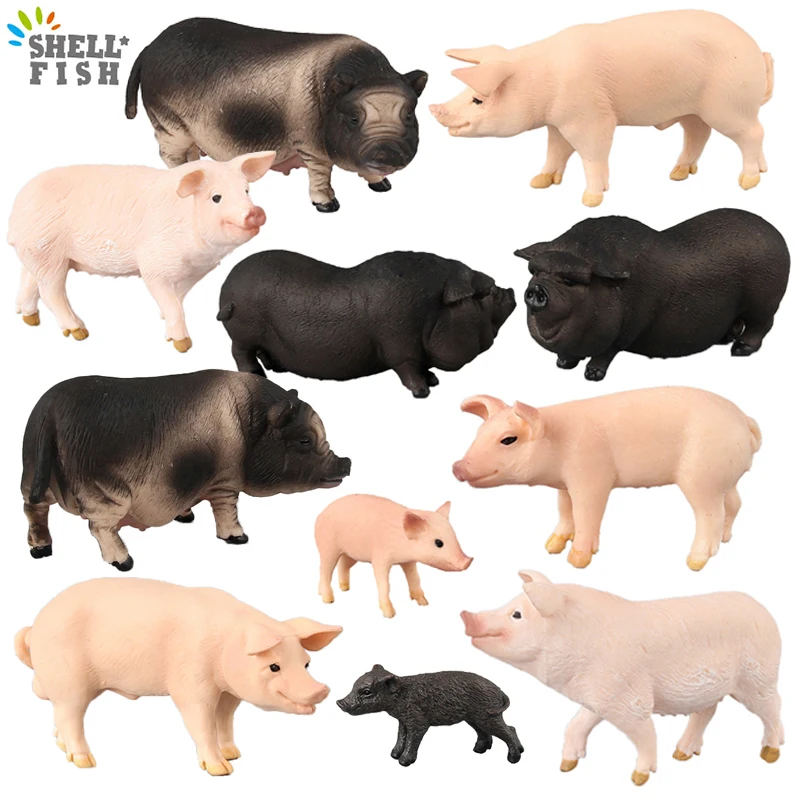 

Моделирование свиней фермы фигурки животных дикий кабан Копилка милые мини фигурки героев модель детские развивающие игрушки детские пода...