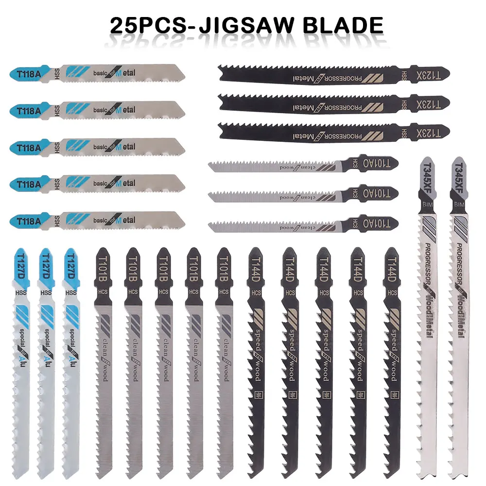 

Набор лезвий для лобзика, изогнутые ножи для быстрой резки по дереву и пластику, из высокопрочной стали, 25 шт.