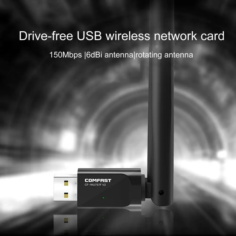 

Стабильная производительность с антенной 6 дБи 150 Мбит/с, USB беспроводная сетевая карта для ПК
