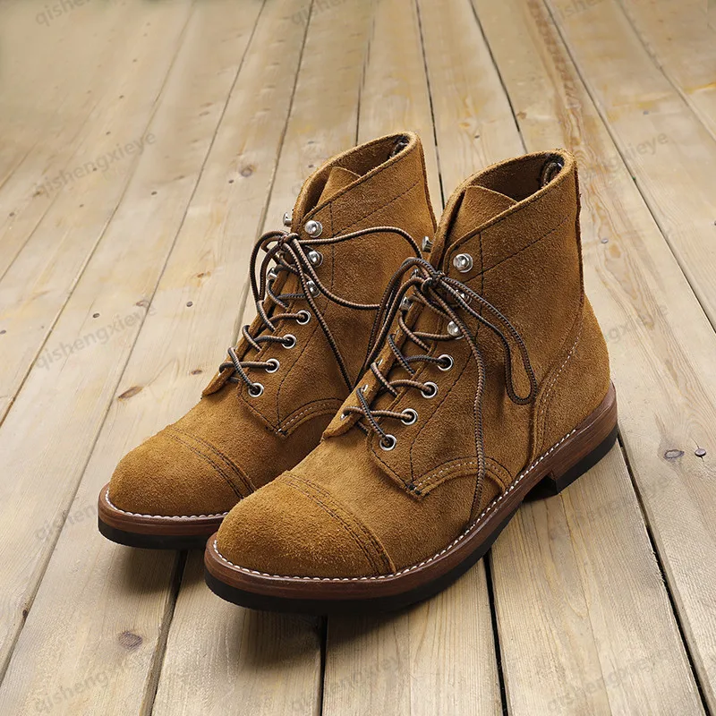 

N2 Super Quality Handmade Goodyear Welted Skill Italian Cowhide Suede Boot Custom Made Available