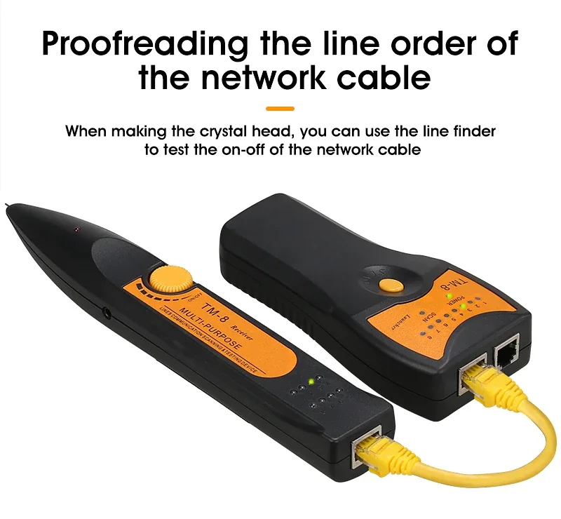 

Free shipping Telephone LAN Network Cable Tester Cat5 Cat6 RJ11 RJ45 Detector Wire Tracker Tracer Toner Ethernet Line Finder
