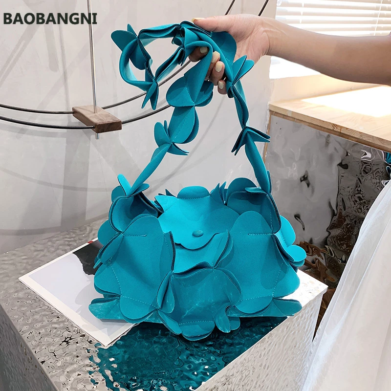 Sweet Fashion Petal Shoulder Bag Women New Designer Small Handbags and Purses Female Underarm Bag