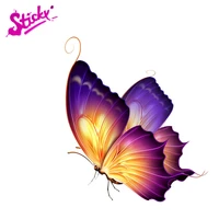 sticky 3d beautiful flying butterfly anime car sticker decal decor waterproof motorcycle off road laptop trunk guitar stickers
