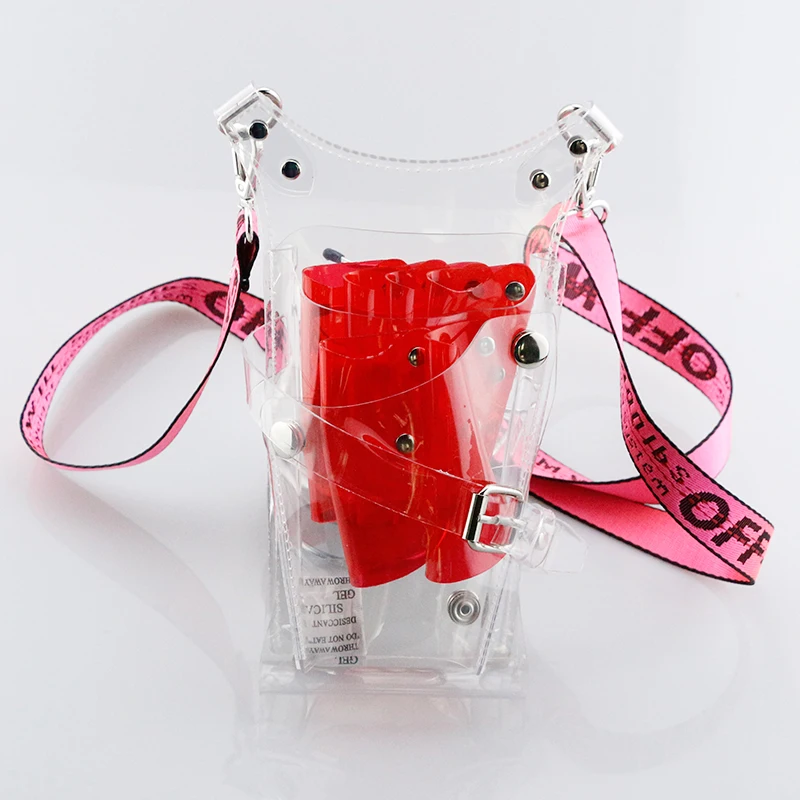 Сумка для парикмахерских ножниц прозрачная пластиковая сумка мессенджер с
