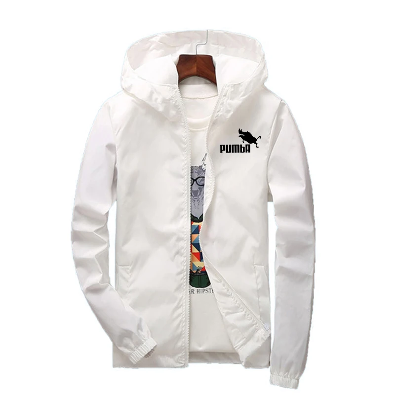 

Новинка весна-осень 2021, мужская куртка-Авиатор с длинным рукавом, уличная ветровка с приталенной молнией и капюшоном, Мужская ветровка овер...