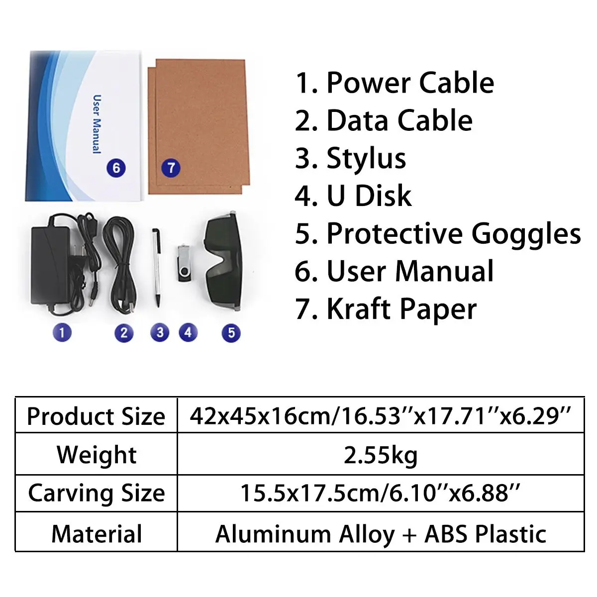 

Portable 7W Desktop Laser Engraver Carving Machine Printer Offline Carver DIY Logo Mark Cutter Laser Engraving Cutting Router