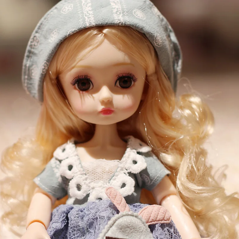 Новинка 26 см 1/6 BJD кукла для макияжа 4D глаза имитация ресниц платье маленьких