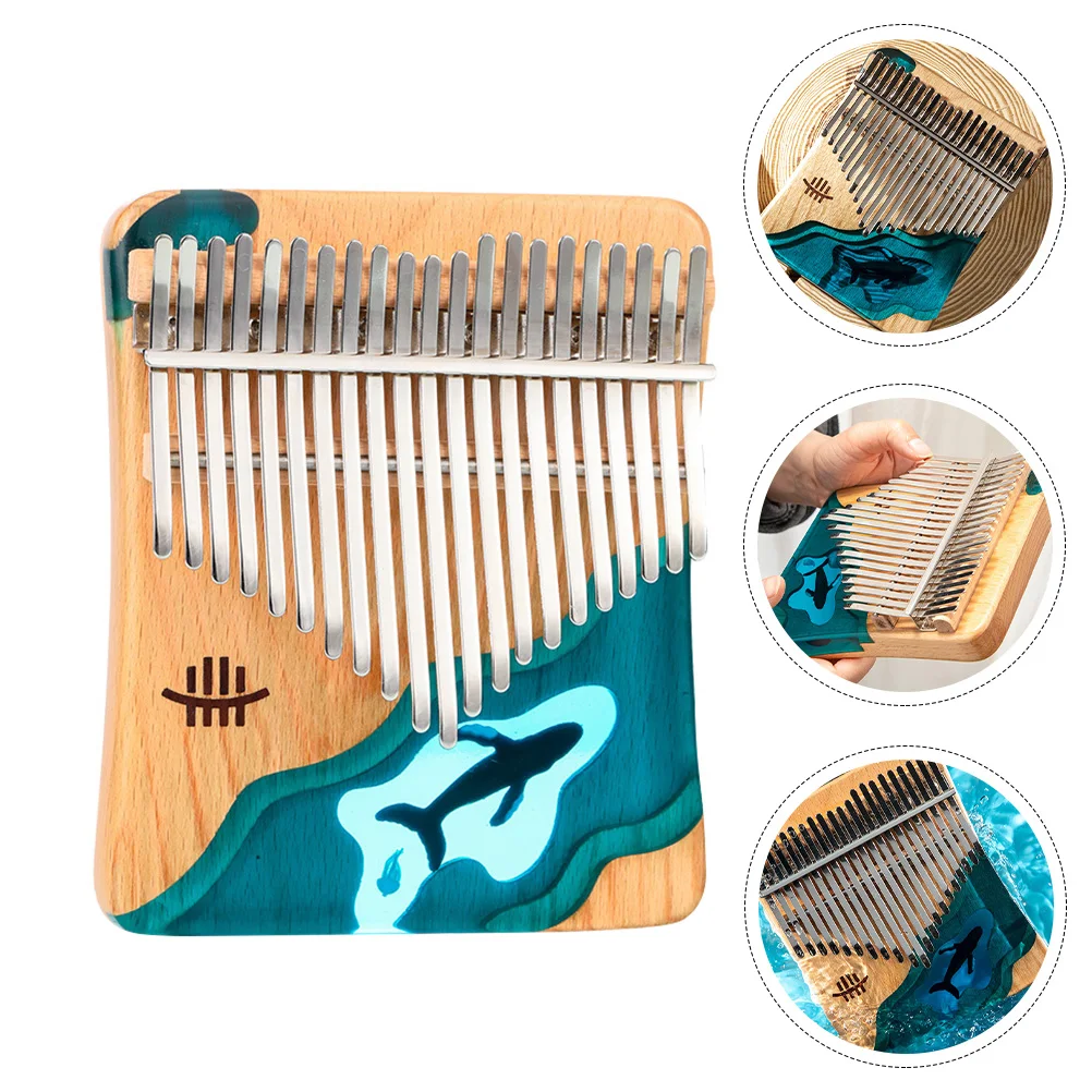 

1 Set Thumb Piano Novel 17 Keys Practical Portable Music Instrument Mbira Finger Piano Kalimba