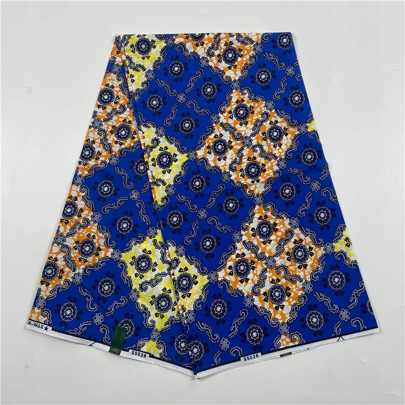 

Ankara Fabric African Real Wax Batik Print Fabric 100% Cotton 6 Yards Ghana Nigerian Loincloth Pagne Tissue For Sewing VLS-010