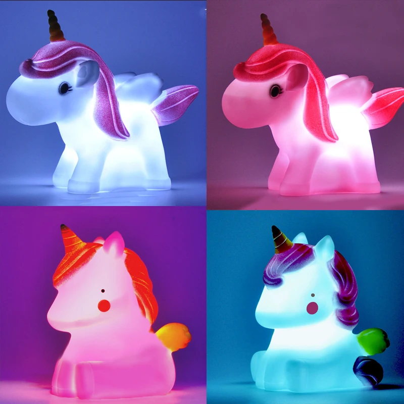 

Night Light Cute Unicorns LED Battery Power Mini Bedroom Feeding Energy-Saving Bedside Children Lamp Night Light Lights Lamp