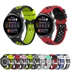 Ремешок силиконовый 22 мм для Huawei watch GT2 pro, ЭКГ, дышащий, 46 мм