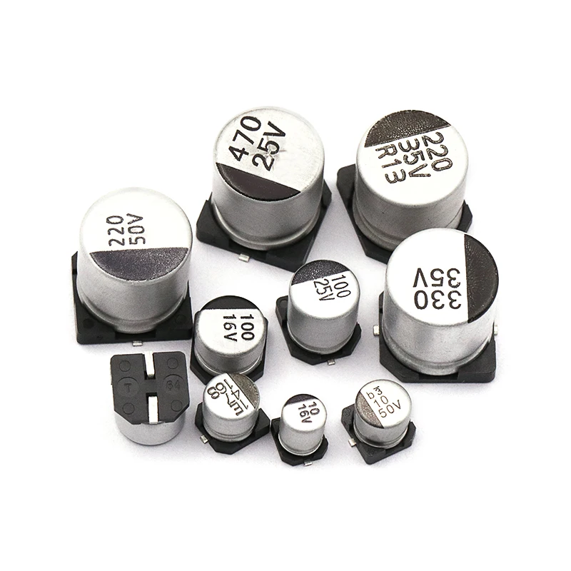 1 мкФ ~ 1000 6 3 V 50V 400Pcs 24 значение SMD алюминиевые электролитические конденсаторы в