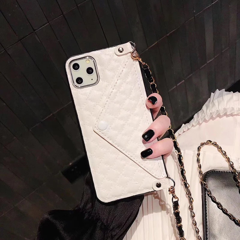 Роскошный брендовый кожаный чехол-конверт для iPhone 12 Mini 11 Pro X XR XS MAX 7 8 Plus SE2020 |