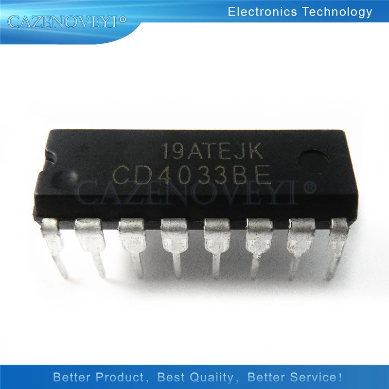 

10 шт./лот CD4033BE CD4033 HEF4033BP DIP HCF4033BE HCF4033 4033 DIP-16 в наличии