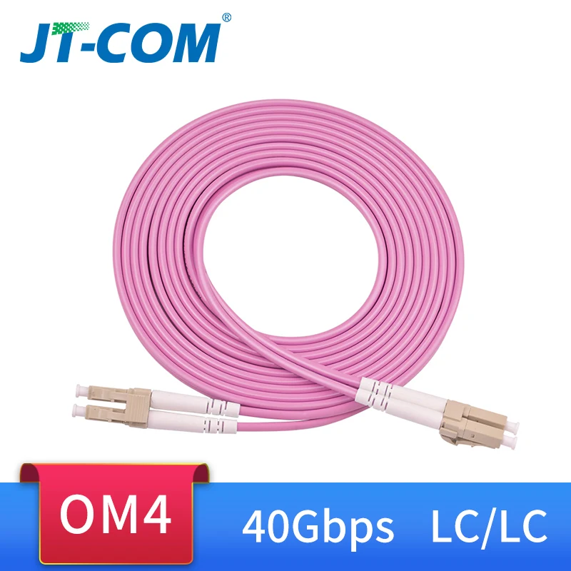 OM4 40 Гбит/с 100 г волоконно-оптический патч-корд LC-LC 1 м 2 м 3 м 5 м 10 м 15 м 50/125 2 мм 2 ядра многомодовый дуплексный фибра оптический патч-кабель