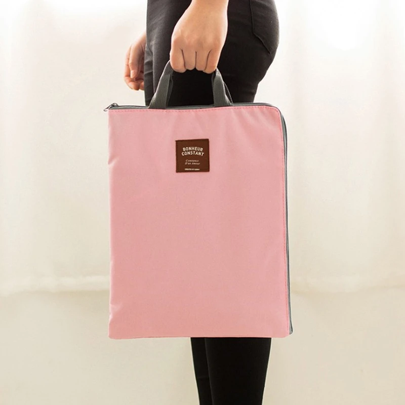 Canvas A4 File Folder Document Bag Business Storage Organizer Bag for books