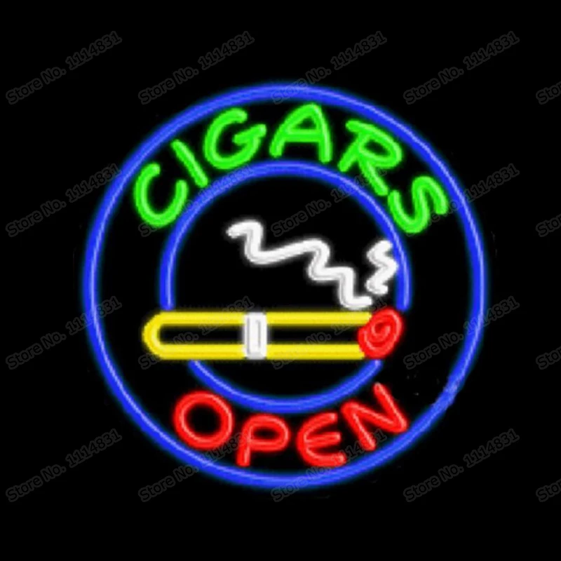Сигары Открытый дымовой магазин Сигареты Неоновый световой знак Ручная работа