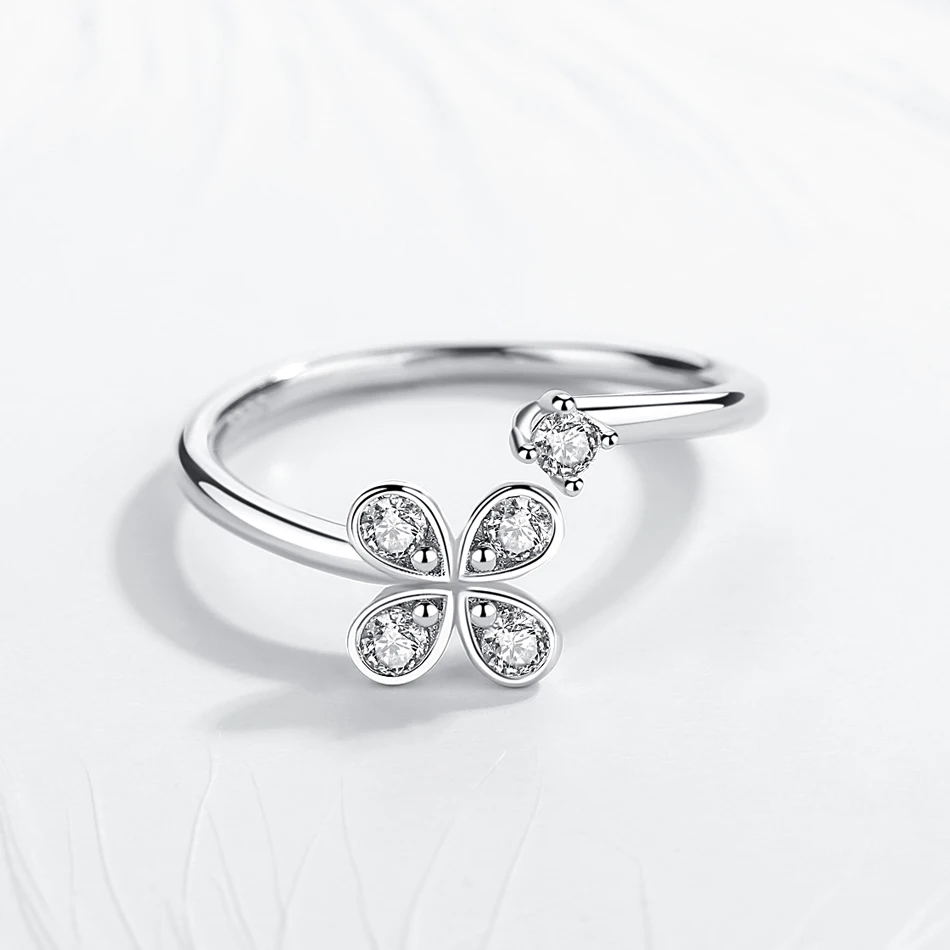 Серебряное Открытое кольцо KALETINE в минималистичном стиле кольца на палец для