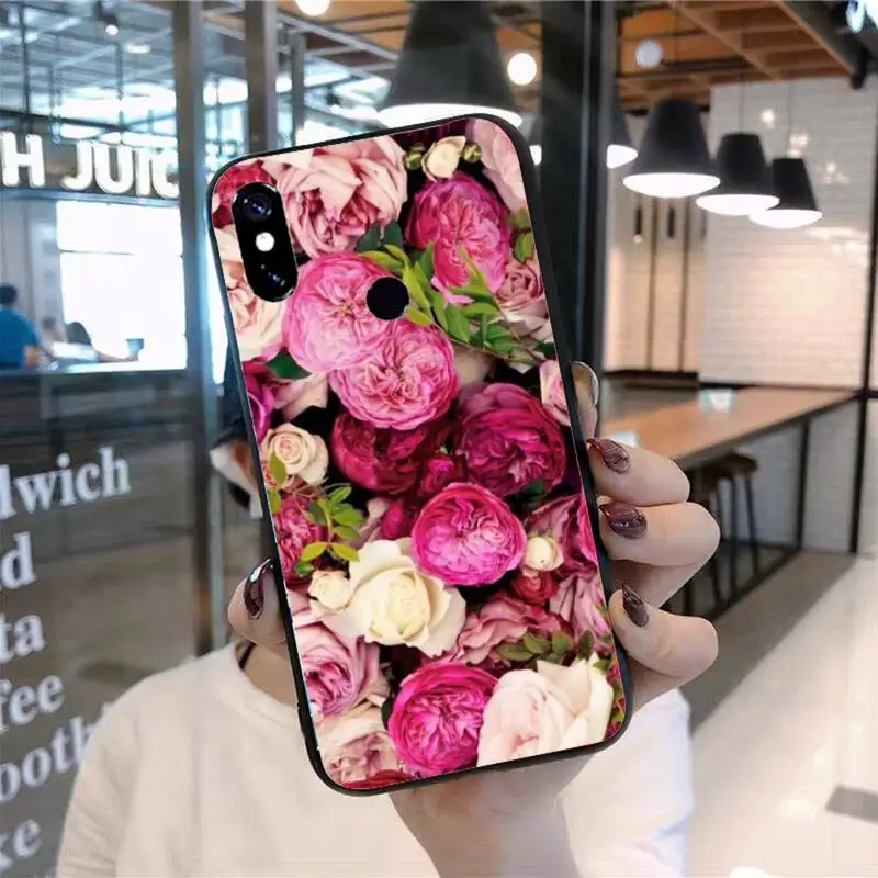 

peony Phone Case For Xiaomi Redmi 7 8 9t 9se k20 mi8 max3 lite 9 note 9s 10 pro
