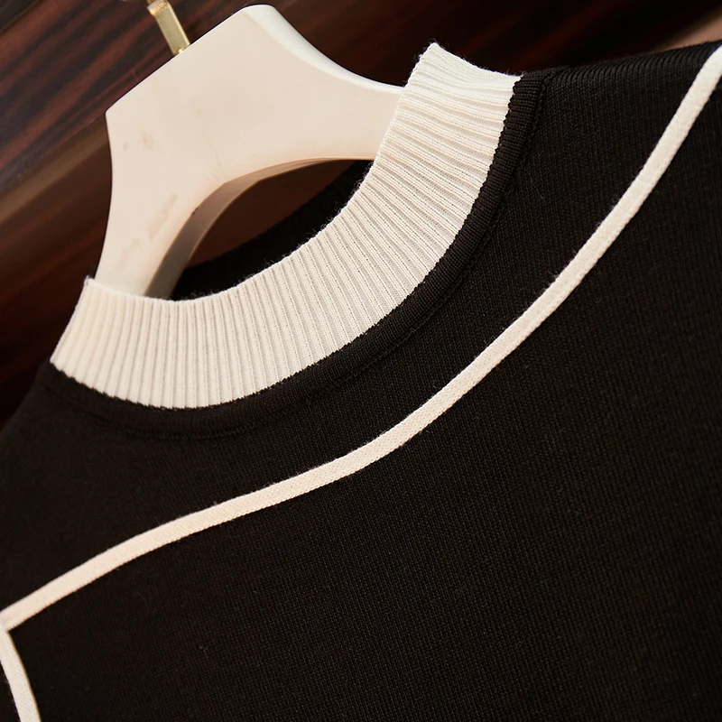 

Autumn winter Knitted tracksuit Turtleneck sweatshirts Casual Suit Women clothing 2 Piece set Knit pant Sporting suit Female