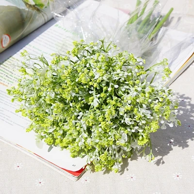 green 16 шт./компл. Младенцы дыхание Искусственные цветы Гипсофила», «сделай сам» с цветочным рисунком букеты для свадьбы, свадебные домашний сад вечерние украшения - Цвет: green