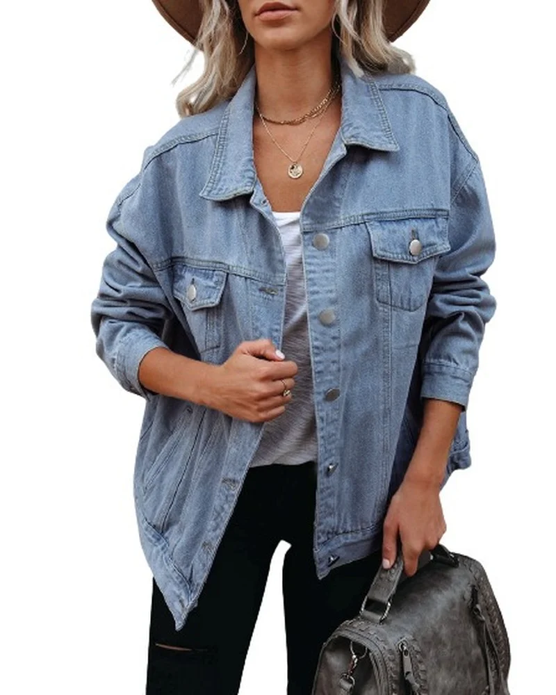 

Women Denim Coat Spring Autumn New Denim Casual Jacket Bf Jean Jacket Women Denim Jackets Plus Size Denim Jacket Donsignet