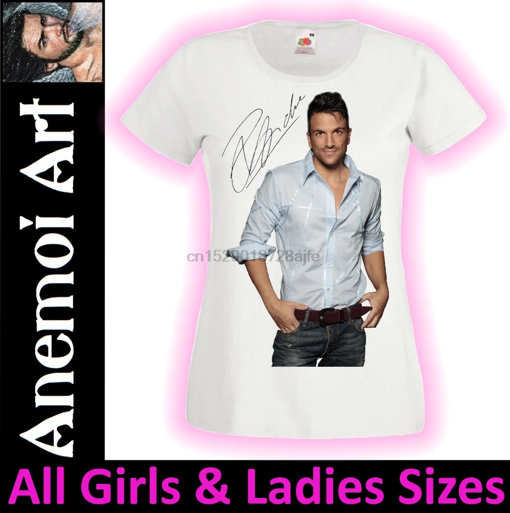 Футболка с надписью Peter Andre автографом и Secret Santa L619|Мужские футболки| |