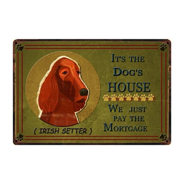 

[Kelly66] Это собаки дом Пособия по немецкому языку указатель металлический знак олова плакат домашний Декор Бар настенная живопись 20*30 см Разм...
