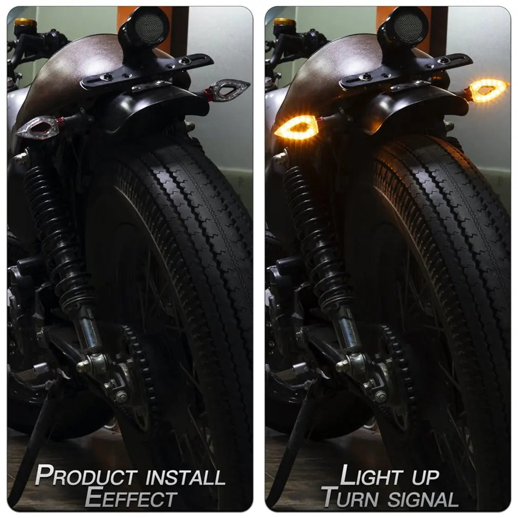 

1 Pair Motorcycle Turn Signal Indicator Light Universal Motorbike Flasher 12 LED Waterproof Amber Light Tail Light Custom