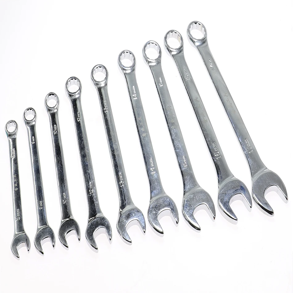 8/9/10/12/13/14/15/16/17 Ratchet Combination Wrench tool Set Torque Gear Spanner Wrenches Set and A Set of Key Hand Tools