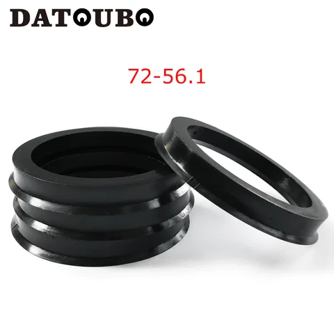 DATOUBO 4 шт. черные пластиковые автомобильные колеса 72-56,1 мм ступицы центрические кольца, автомобильные аксессуары. Розничная цена ступицы кольца 72 до 56,1