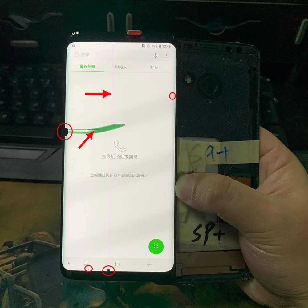 

Original For Samsung S9 Plus LCD Display Touch Screen Digitizer For Samsung S9 Plus G965 Line and Dot LCD Screen