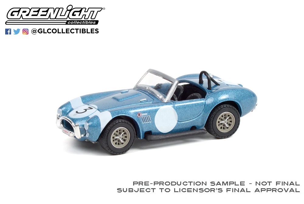 

GreenLight 1:64 1964 Shelby Cobra #3 FIA Bond durant Collect die casting alloy trolley model toys