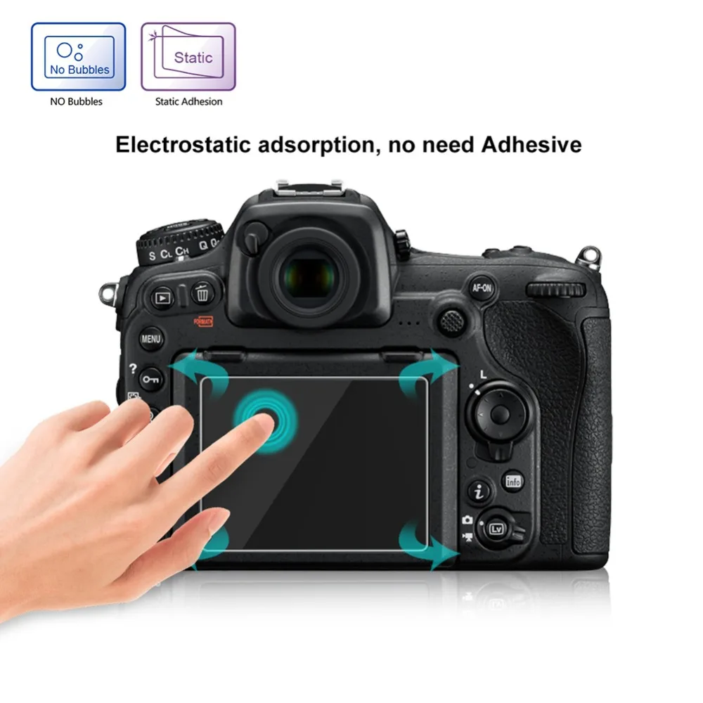 2 упаковки 9H закаленное стекло для защиты экрана Nikon D3400 D3300 D7500 D7200 D7100 D5600 D3500 D3200 D5500