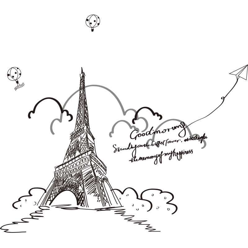 

[SHIJUEHEZI] Black Airplane Wall Sticker DIY Tower Buildings Mural Decals for Living Room Kids Bedroom Home Decoration