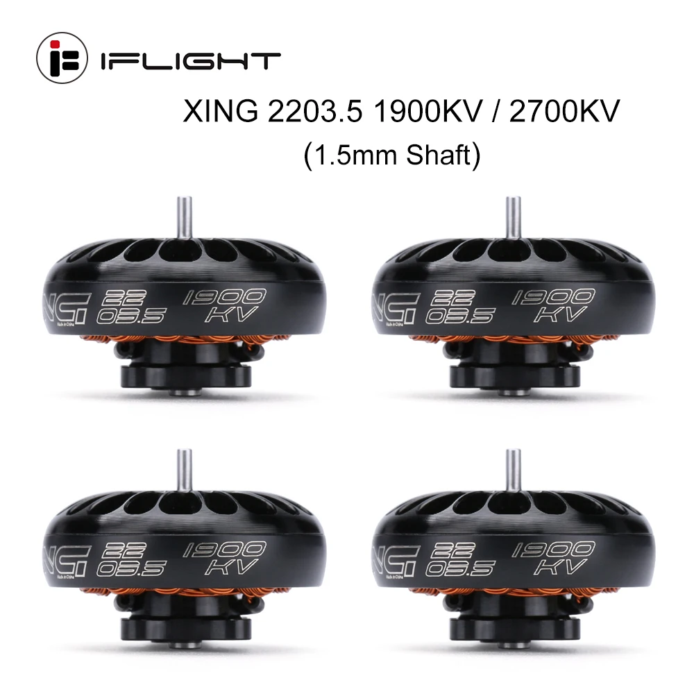 IFlight-Motor sin escobillas XING 2203,5 1900KV / 2700KV 4-6S FPV, con eje de 1,5mm, Compatible con h&eacute;lice de 3-4 pulgadas para Dron de carreras FPV-0