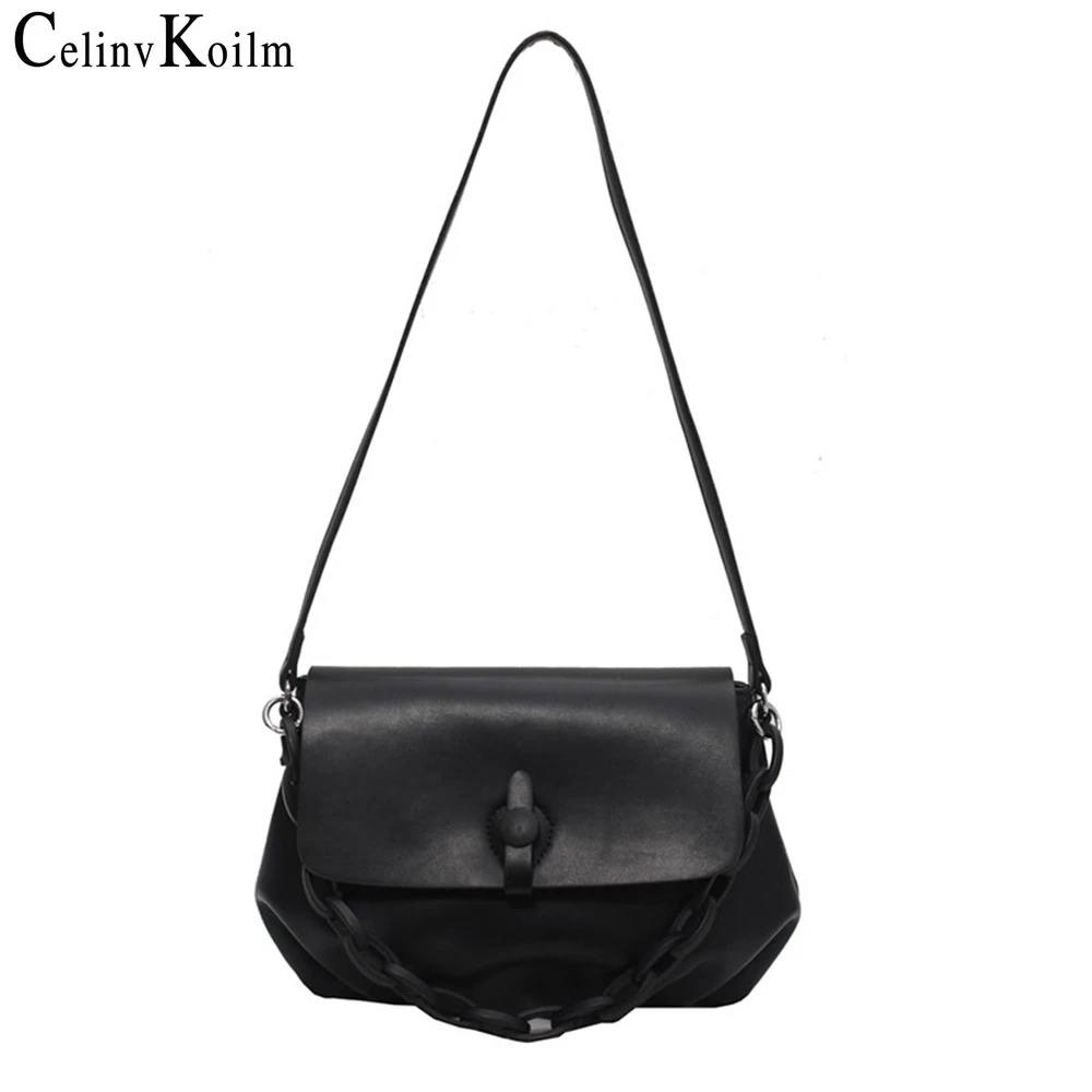 

CELINV KOLIM New Casual Crossbody Bags For Women Fashion Simple Shoulder Bag Ladies Designer Handbags PU Leather Messenger Bags