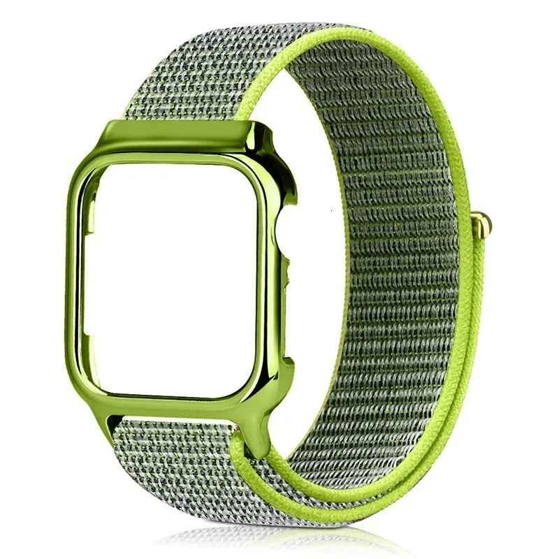 40 мм, 44 мм, ремешок с рамкой для Apple Watch, серия 4, новинка, нейлоновая Спортивная петля, магнитная застежка, Iwatch, браслет, защитный чехол, крышка