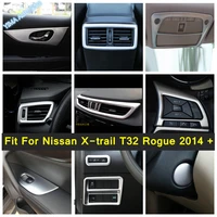 matte interior refit for nissan x trail t32 rogue 2014 2020 window lift button roof reading lamps ac cover kit trim abs