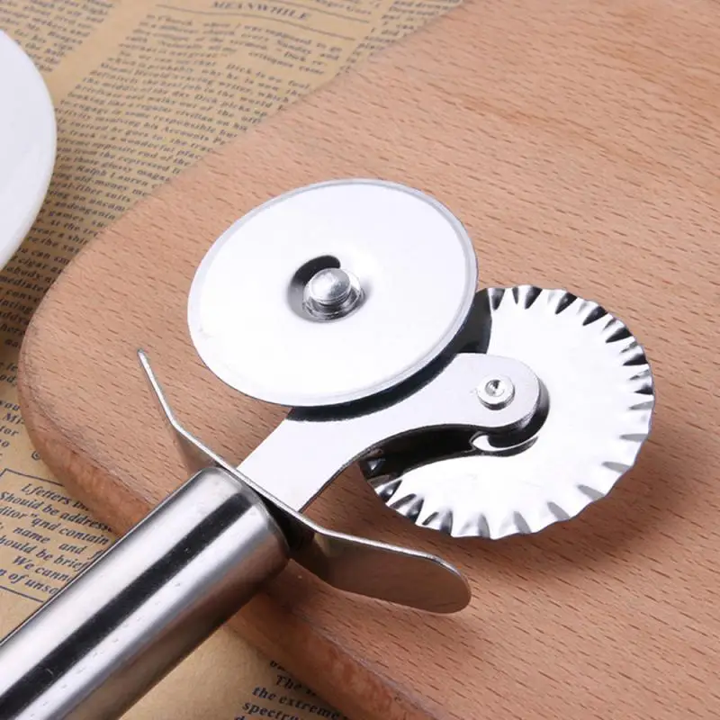 Круглый нож из нержавеющей стали для резки пиццы аксессуары выпечки инструменты